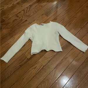Miu Miu White Wool Shrug Sweater